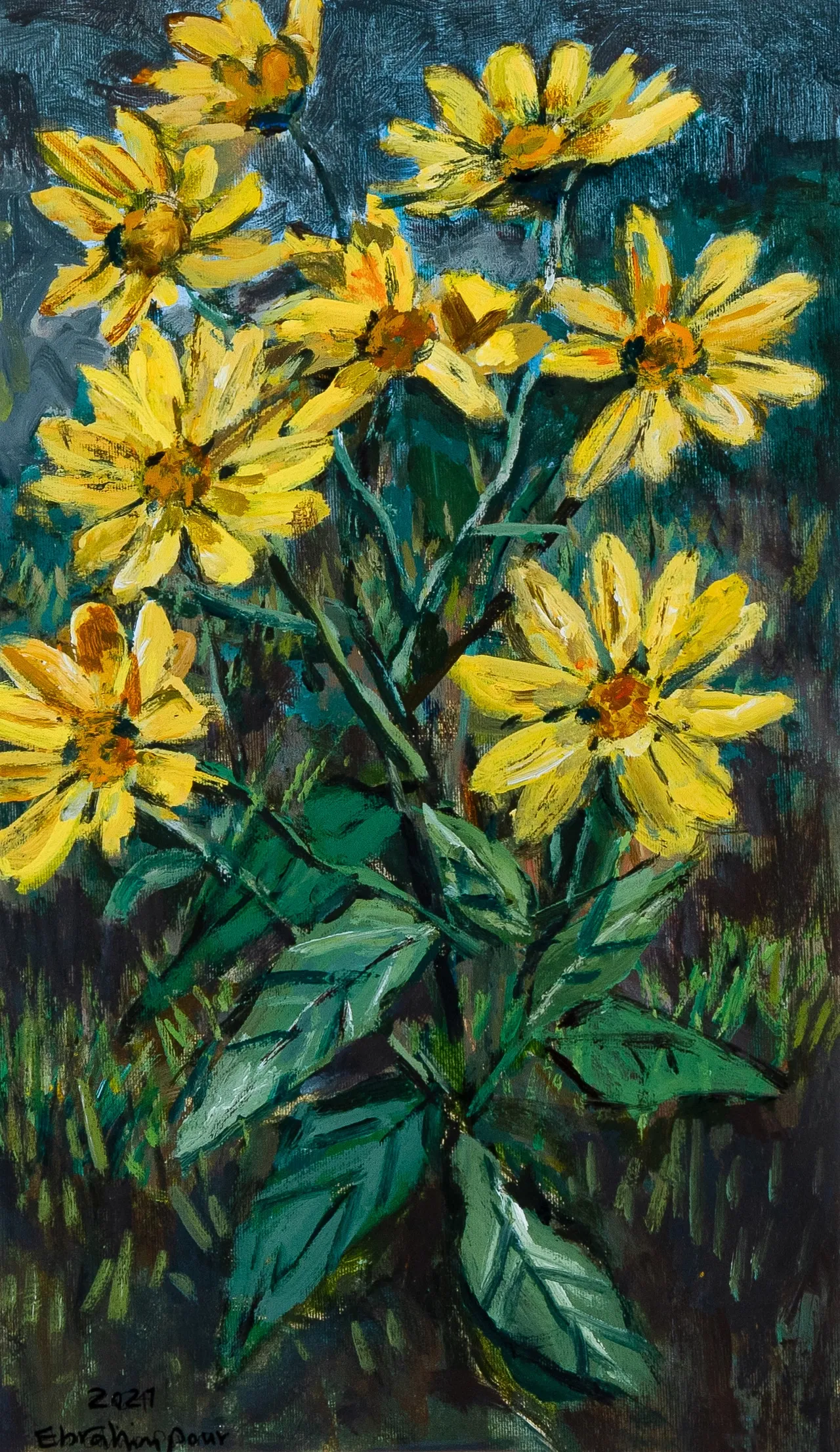 گل های زرد آزاد